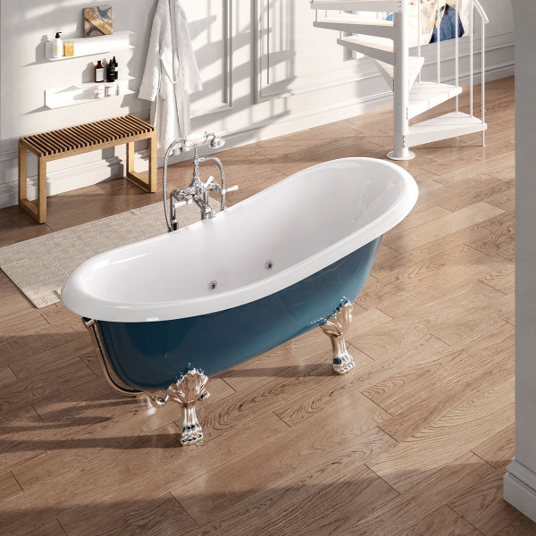Andrómeda Hidro bañera estilo clásico de Hidronatur acabdo gel coat en blanco