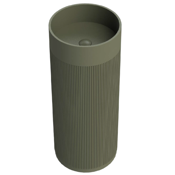 Lavabo 90 cm free standing verde mate