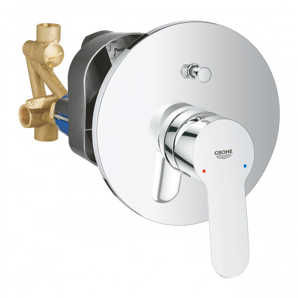 Monomando BAUEDGE cromo de ducha empotrable 2 vias