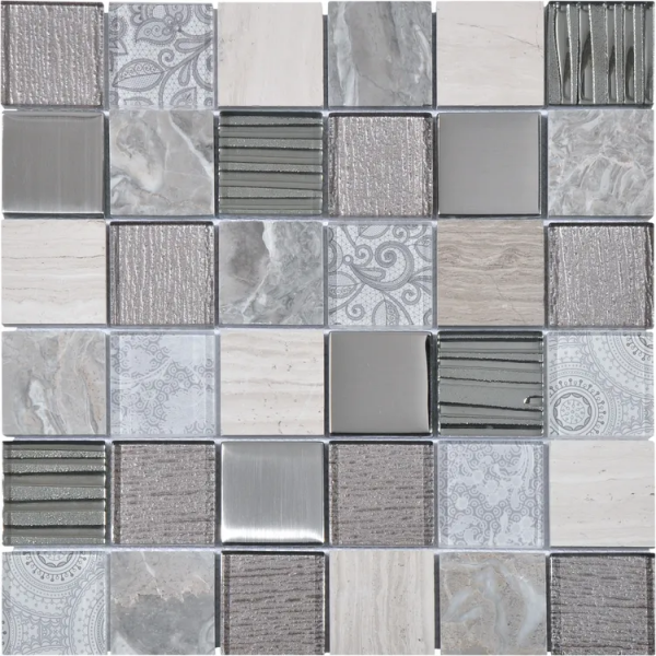 Mosaico enmallado Elements Grey 30x30cm