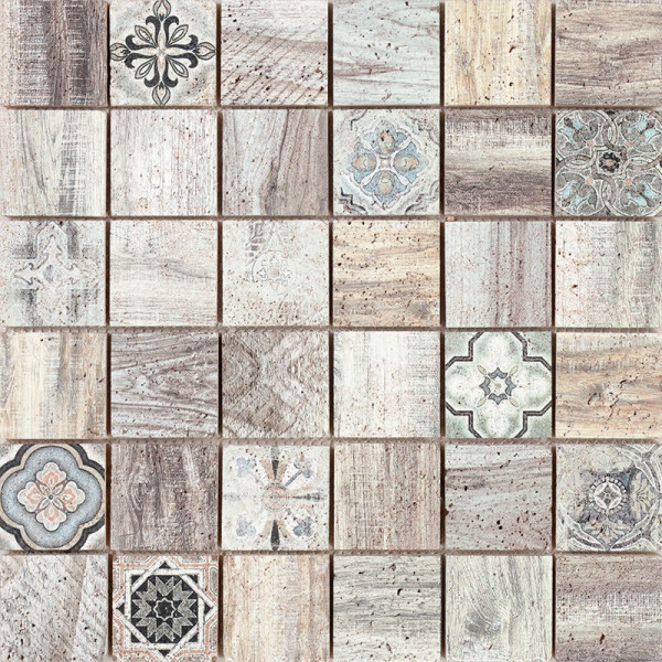 Mosaico enmallado Hydra beige 30x30cm