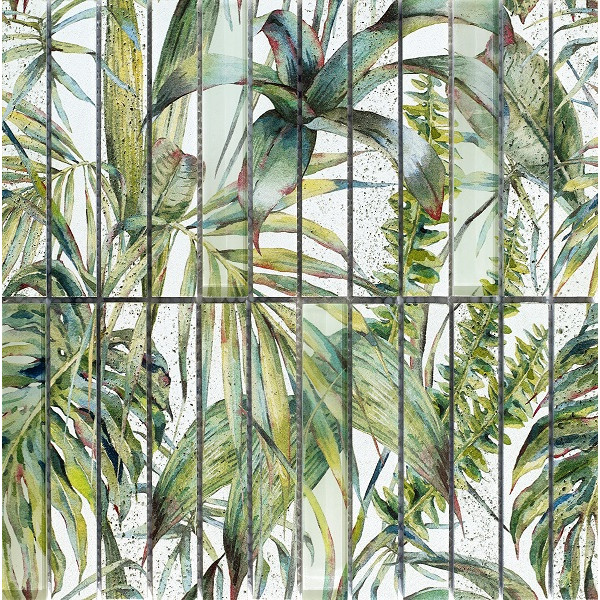 Mosaico enmallado SELVA GREEN 30,6x30,6cm