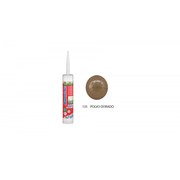Silicona color Polvo Dorado 135 MAPESIL AC Mapei