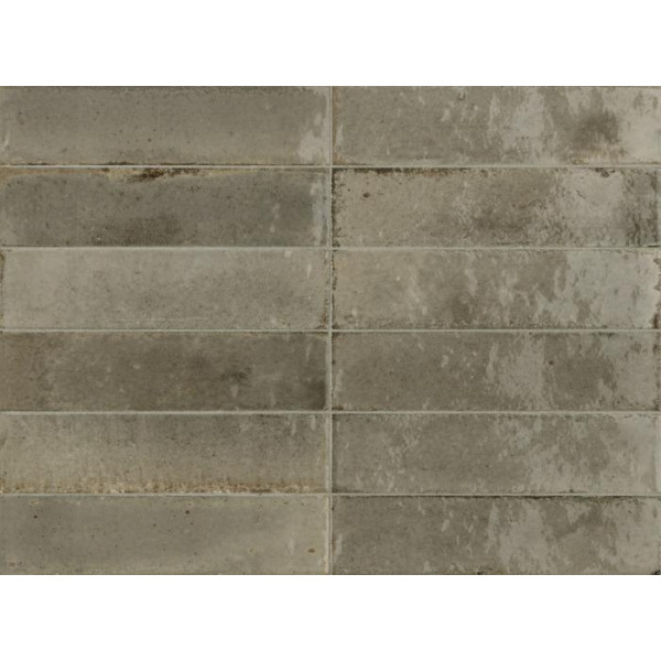 Azulejo Porcelánico Brillo Lume Greige 6x24cm Marazzi