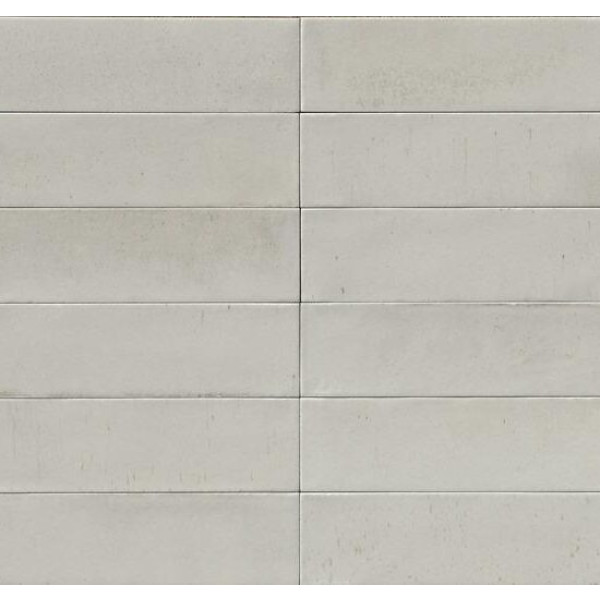Azulejo Porcelánico Brillo Lume Off White 6x24cm Marazzi

