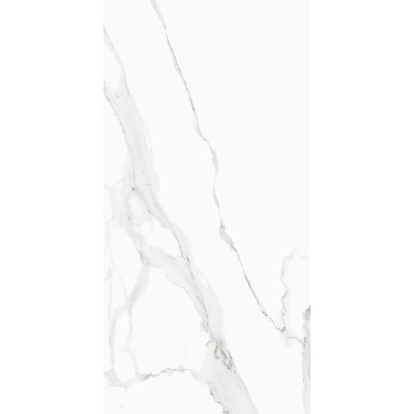 Pavimento porcelánico Milos Statuario Blanco Brillo 60x120cm rectificado
