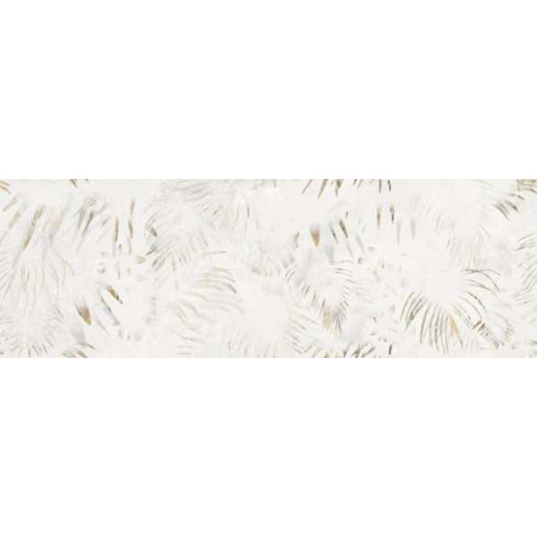 Revestimiento de pasta blanca Decorado Palm R90 White 30x90cm