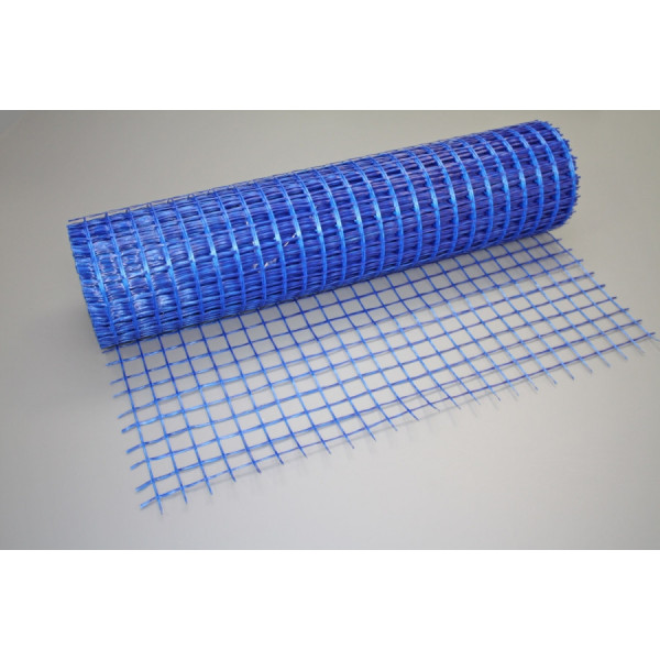 Rollo 50m malla de fibra de vidrio azul especial para pavimentos 40x40