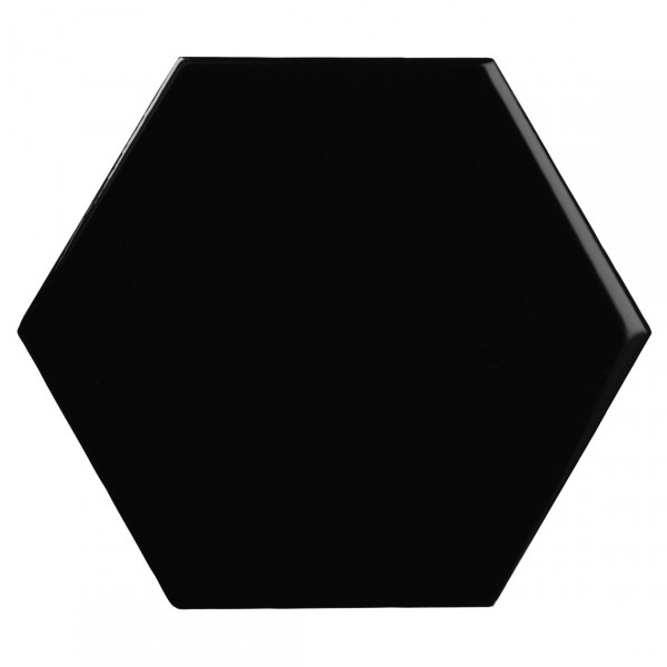 Revestimiento SCALE HEXAGON BLACK 12,4x10,7cm Equipe Cerámicas
