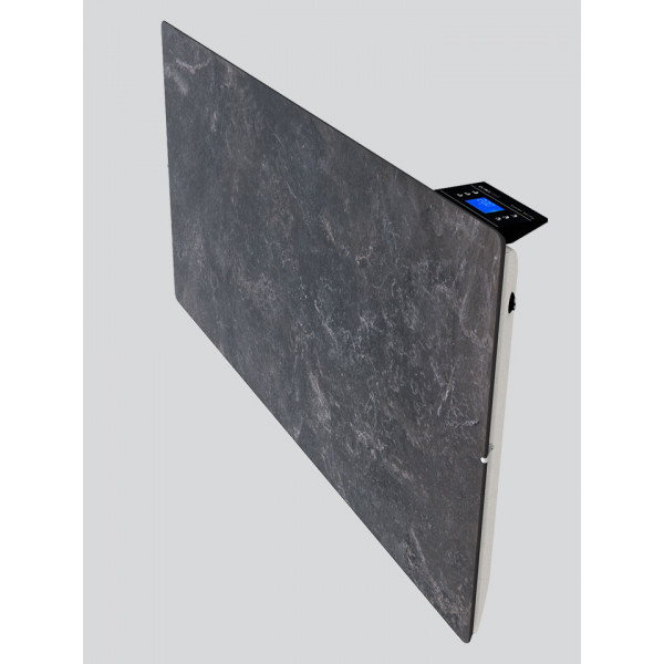 Radiador eléctrico imitación piedra Smart Pro rectangular vertical 800w Dark Natura