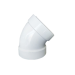Codo 45º C/Dos Juntas Aluminio Blanco Diam 125MM Convesa