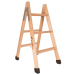 Escalera De Madera 3 peldaños de 75cm De Altura (Abierta)