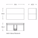 Medidas Mueble de Baño Wish 100cm Crema Cosmic