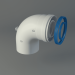 	 Codo 90º Con Toma De Muestras Para Tubo Coaxial Aluminio Blnaco 60/100 H-H Convesa
