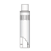 Terminal Salida Universal Para Tubo Coazial Aluminio Blanco 60/100 lONG 50CM Convesa