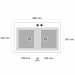 Fregadero SHIRA506 concret brillo bajo encimera 790x520mm
