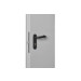 Puerta Multiusos Reversible 800x2050MM Blanco 9010 Con Rejilla De Ventana Con Maneja Negra