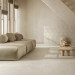 Ambiente Pavimento y Revestimiento Room Blanco 100x100cm y Revestimiento Rice Natutal Lux 5x15cm y 15x15cm Marazzi