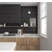 Revestimiento COSTA NOVA Black Matt 5x20cm Equipe Cerámicas