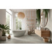 Ambiente Revestimiento Blanco Brillo Room 30x90cm y Revestimiento Room Griogio RT 100x100cm  Marazzi