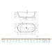 Bañera exenta Trento 150x75cm Blanco mate