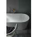 Bañera ovalada Laufen VAL exenta de Solid Surface en blanco 160x75x52cm