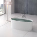 Bañera decorativa solid surface blanco mate 