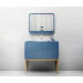 Conjunto Mueble de baño MOOD Azul módulo doble + lavabo cuadrado encastrado B&K