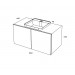 Conjunto Mueble de baño MOOD Azul módulo doble + lavabo cuadrado encastrado B&K