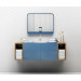 Conjunto Mueble de baño MOOD Azul módulo doble + lavabo cuadrado encastrado B&K