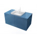 Conjunto Mueble de baño MOOD Azul módulo doble + lavabo cuadrado encastrado B&K