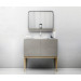 Conjunto Mueble de baño MOOD Gris módulo doble + lavabo cuadrado encastrado B&K