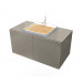 Conjunto Mueble de baño MOOD Gris módulo doble + lavabo cuadrado encastrado B&K
