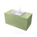 Conjunto Mueble de baño MOOD Verde módulo doble + lavabo cuadrado encastrado B&K