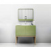 Conjunto Mueble de baño MOOD Verde módulo doble + lavabo cuadrado encastrado B&K