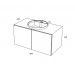 Conjunto Mueble de baño MOOD Gris módulo doble + lavabo redondo encastrado B&K