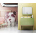 Conjunto Mueble de baño MOOD Verde módulo doble + lavabo redondo encastrado B&K