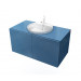 Conjunto Mueble de baño MOOD Azul módulo doble + lavabo redondo encastrado B&K