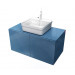 Conjunto Mueble de baño MOOD Azul módulo doble + lavabo cuadrado sobre encimera B&K