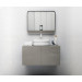 Conjunto Mueble de baño MOOD Gris módulo doble + lavabo cuadrado sobre encimera B&K