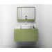 Conjunto Mueble de baño MOOD Verde módulo doble + lavabo cuadrado sobre encimera B&K