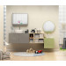 Conjunto Mueble de baño MOOD Gris módulo doble + lavabo redondo sobre encimera B&K