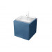 Conjunto Mueble de baño MOOD Azul módulo simple + lavabo cuadrado encastrado B&K