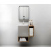 Conjunto Mueble de baño MOOD Gris módulo simple + lavabo cuadrado encastrado B&K