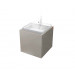Conjunto Mueble de baño MOOD Gris módulo simple + lavabo cuadrado encastrado B&K