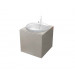 Conjunto mueble de baño MOOD Gris módulo simple + lavabo redondo encastrado B&K