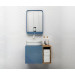 Mueble de baño Mood Azul módulo simple + lavabo cuadrado sobre encimera B&K