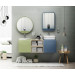 Mueble de baño Mood Azul módulo simple + lavabo cuadrado sobre encimera B&K