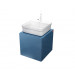 Mueble de baño Mood Azul módulo simple + lavabo cuadrado sobre encimera B&K