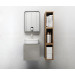 Conjunto Mueble de baño MOOD Gris módulo simple + lavabo cuadrado sobre encimera B&K